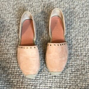 Jimmy Choo suede salmon Pink Espadrilles